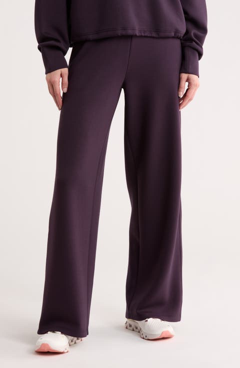 Whisper Knit High Waist Wide Leg Pants