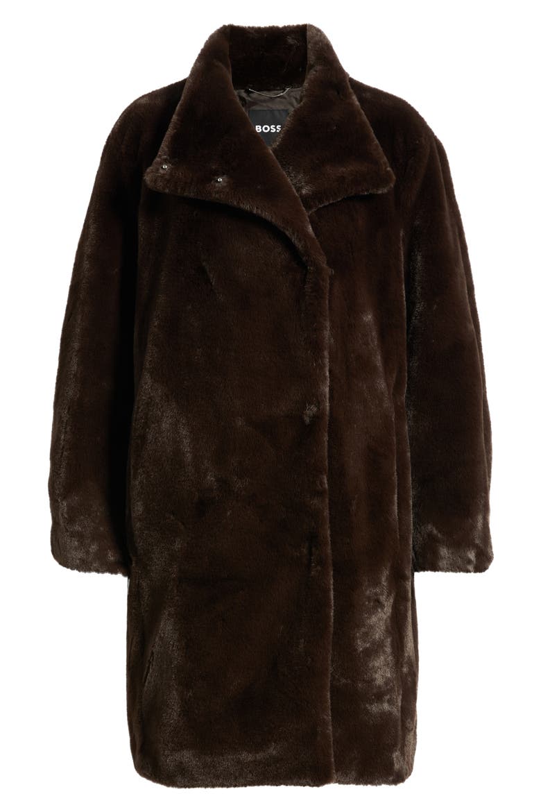 CiTeddy Faux Fur Coat, Alternate, color, MOLE