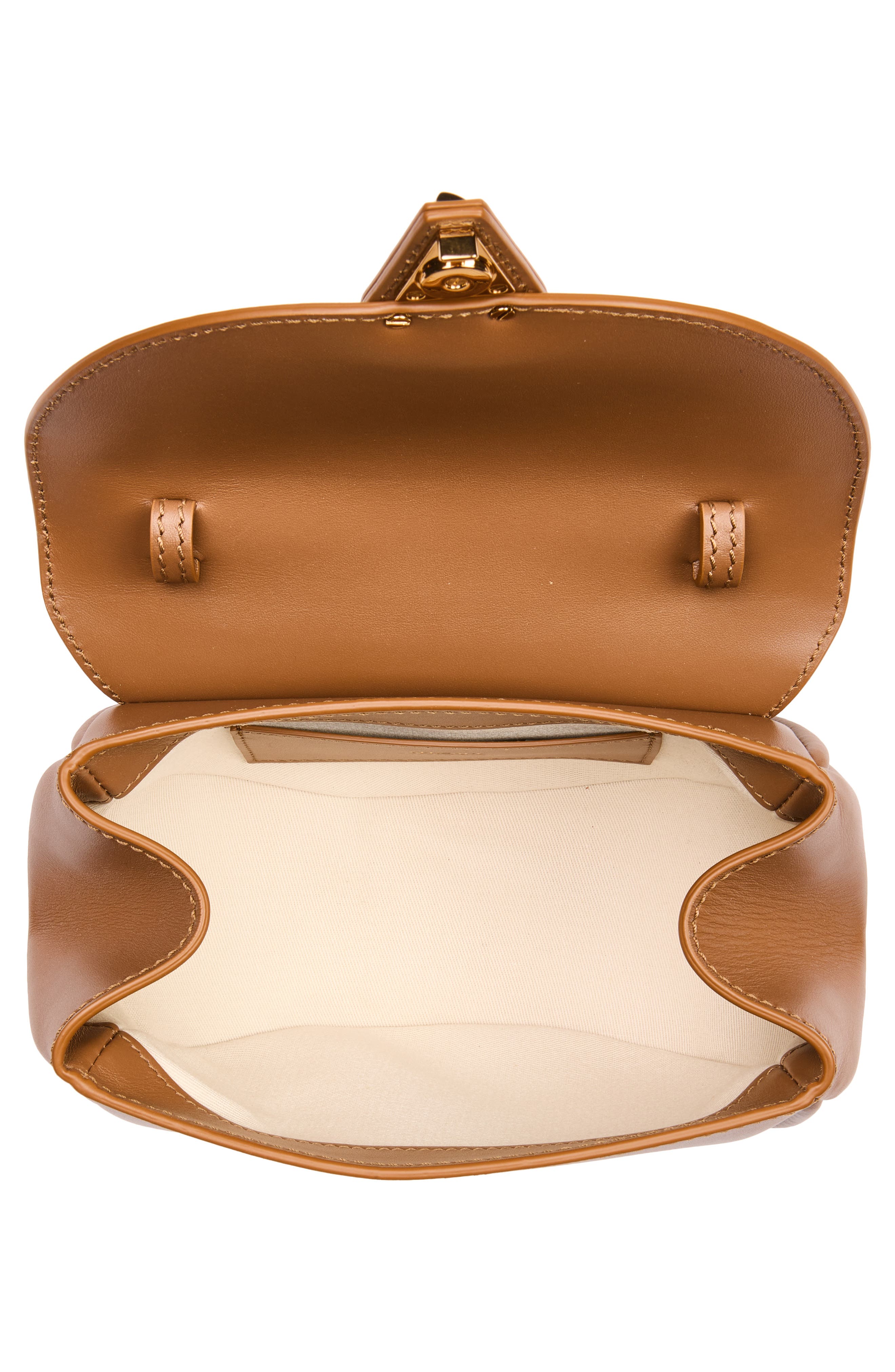 Versace Small Virtus Leather Shoulder Bag, Alternate, color, Brown-Gold Versace