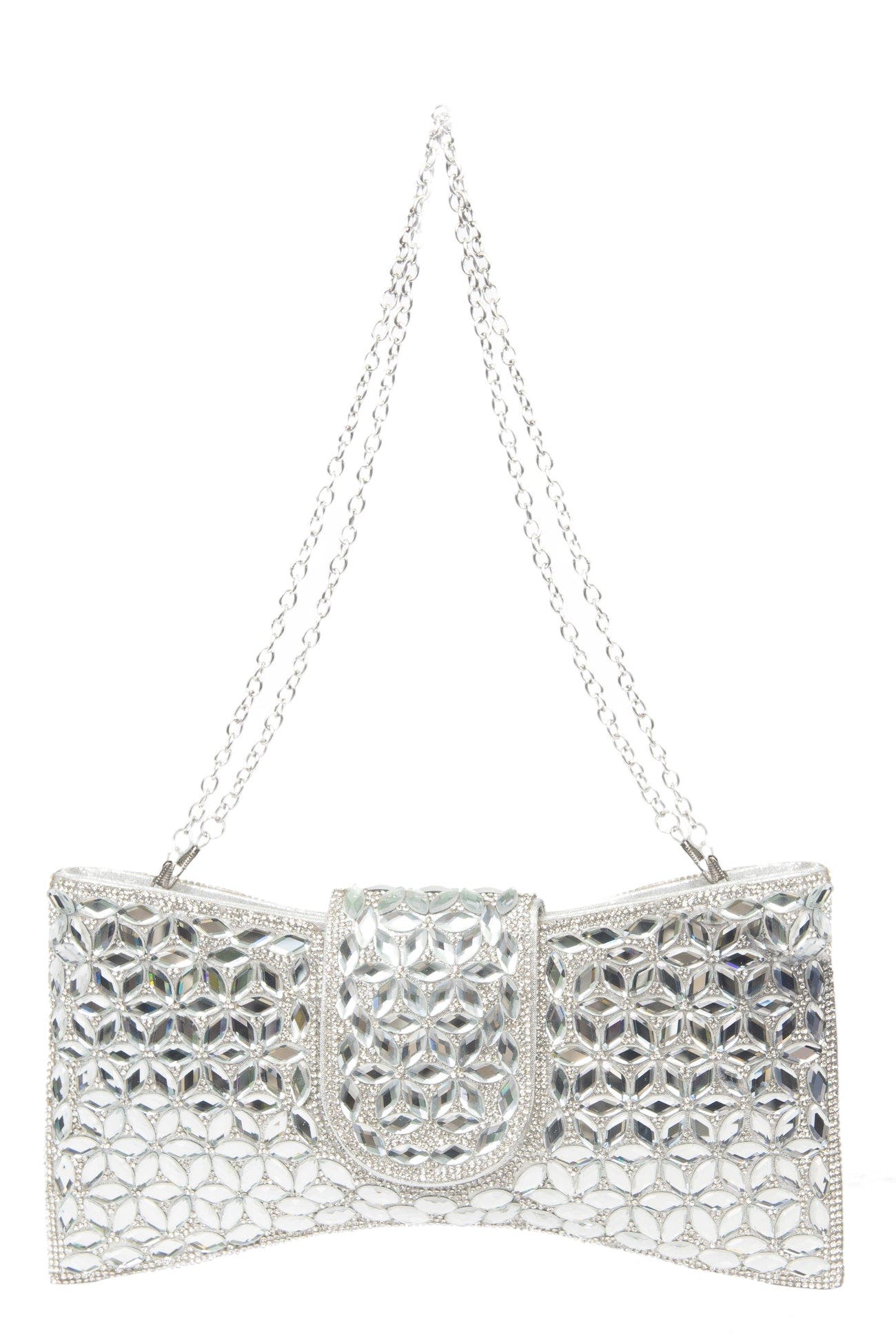 Shiela Clutch, Main, color, SILVER