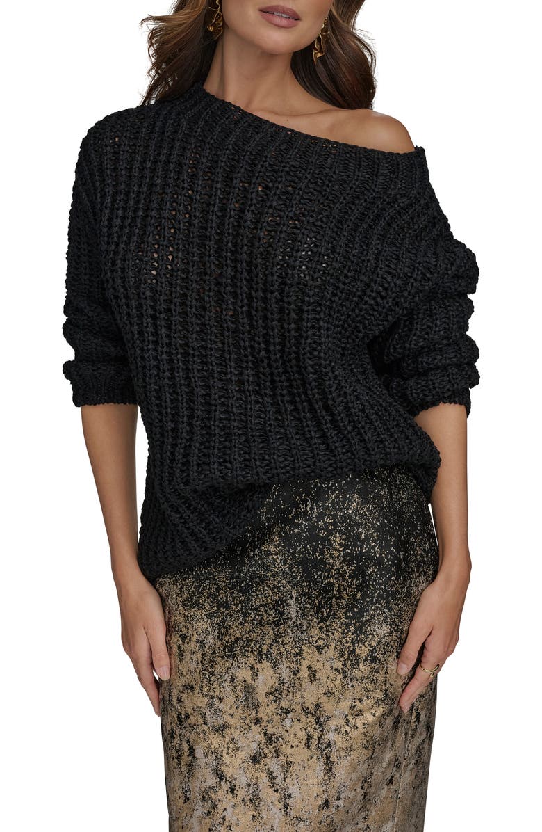 Donna Karan New York Open Stitch Sweater, Main, color, 
