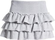 EDIKTED Martina Ruffle French Terry Miniskirt