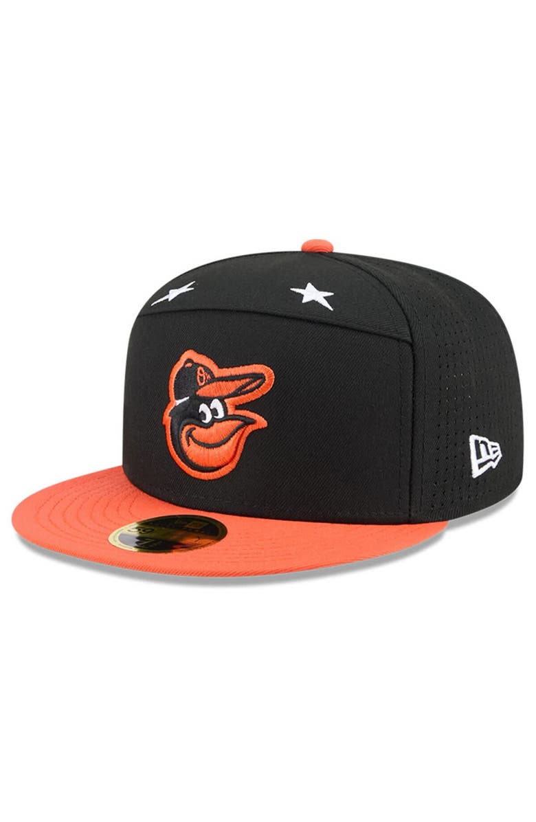 New Era Men's New Era Black/Orange  Baltimore Orioles 2025 MLB All-Star Game Side Patch 59FIFTY Fitted Hat, Alternate, color, Black