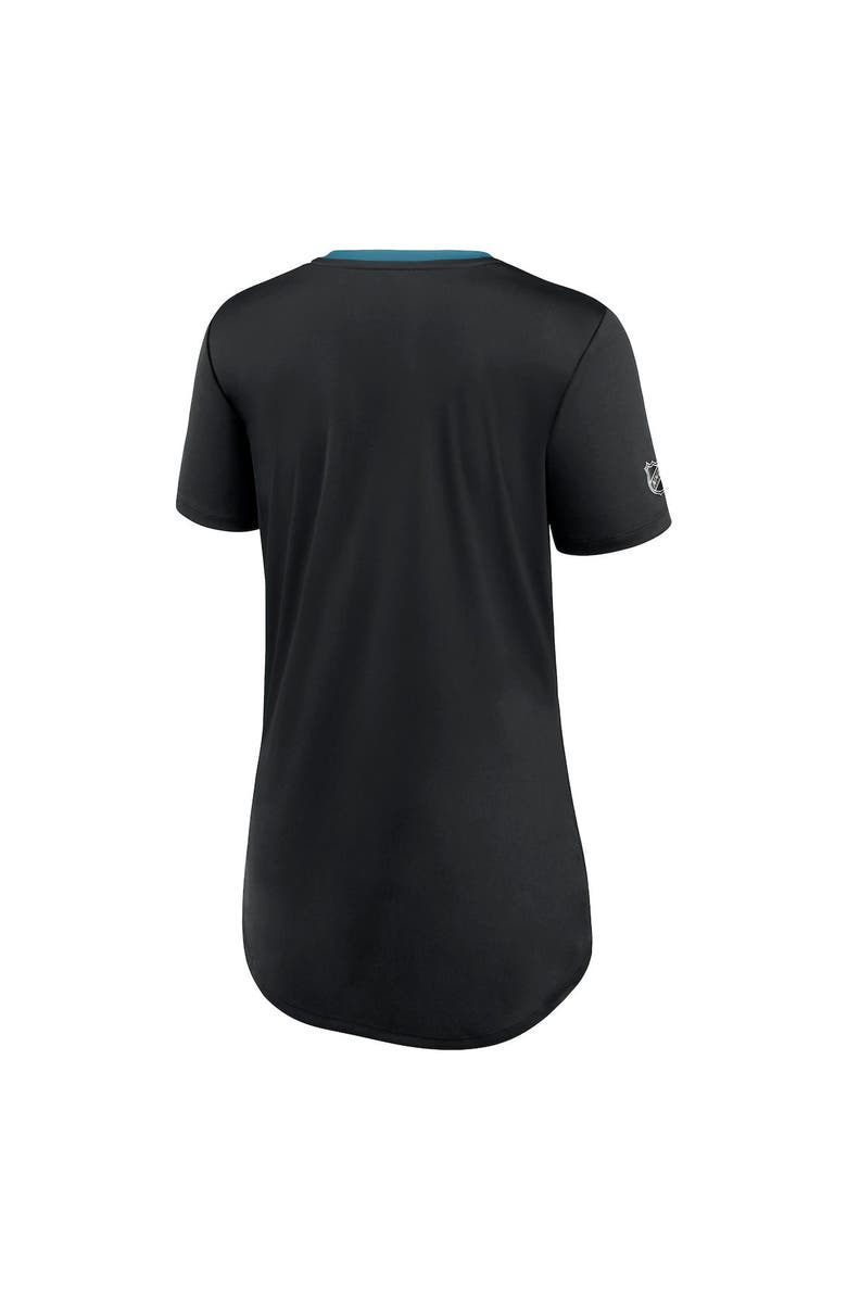 FANATICS Women's Fanatics Branded Black San Jose Sharks Authentic Pro Locker Room T-Shirt, Alternate, color, 