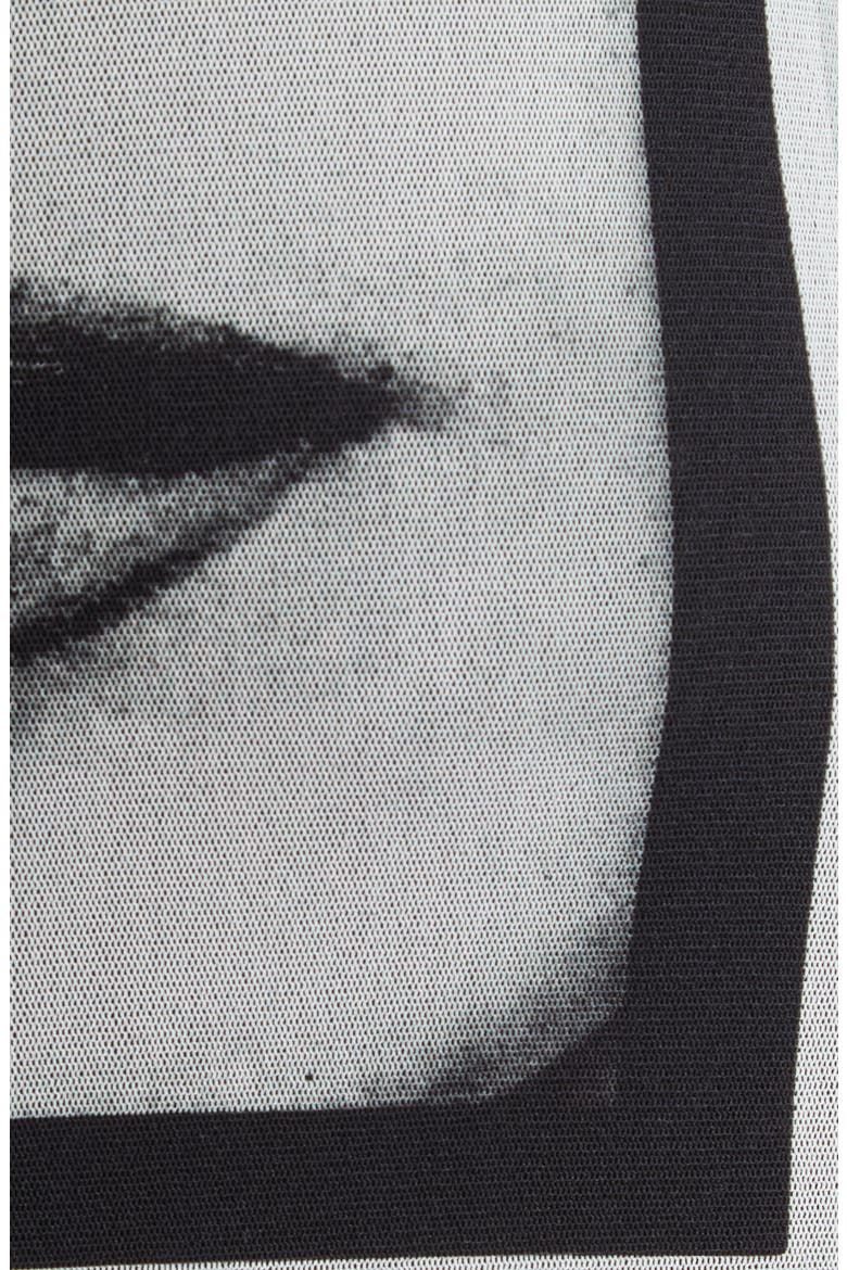 The Eyes & Lips Mesh Pencil Skirt, Alternate, color, BLACK/ GREY/ WHITE