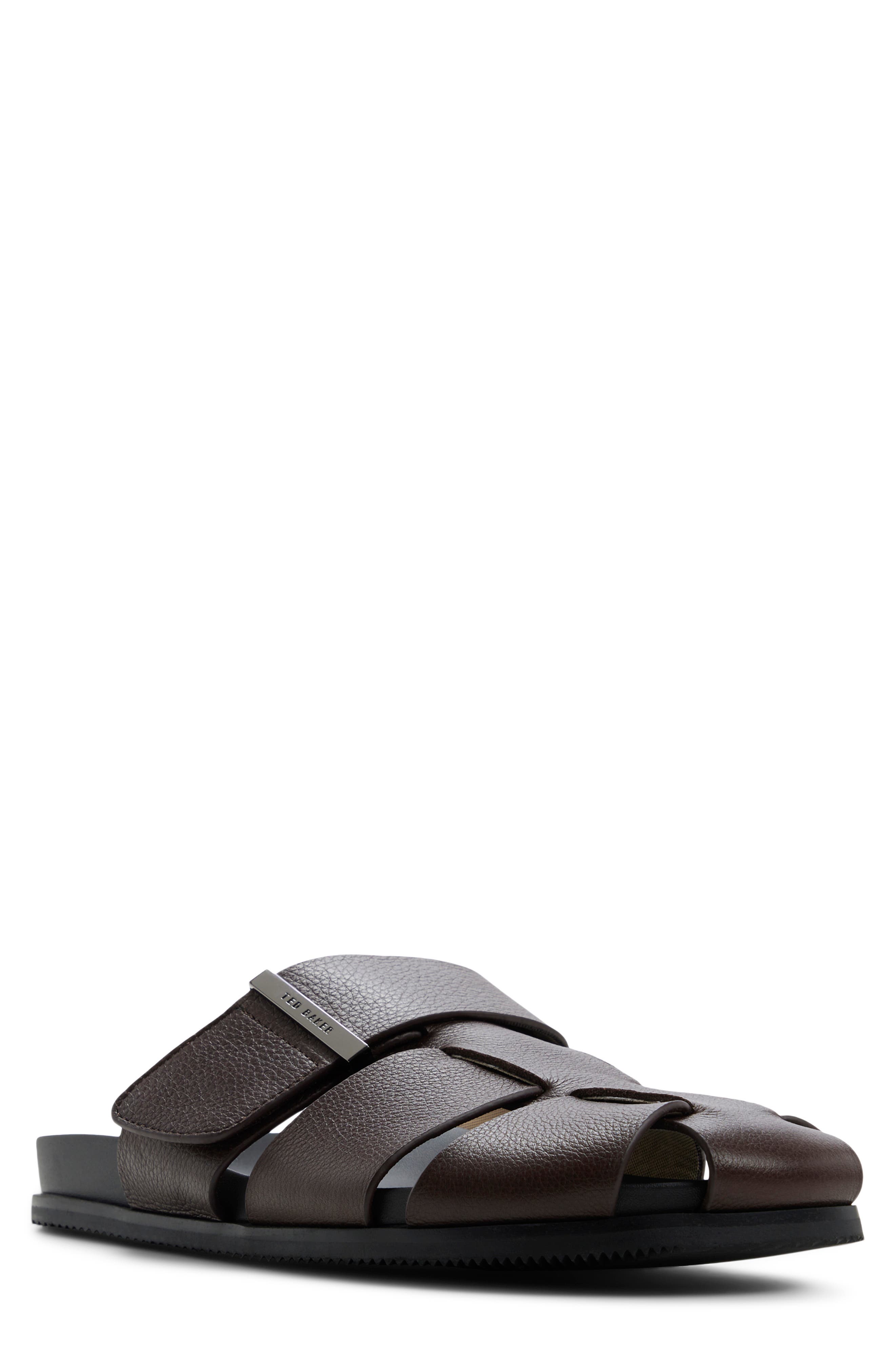 Ted Baker Brixham Slide Sandal, Main, color, Dark Brown