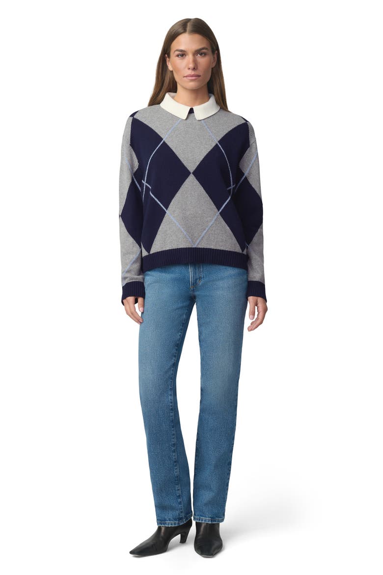 The Jude Collared Sweater, Alternate, color, BLUE ARGYLE