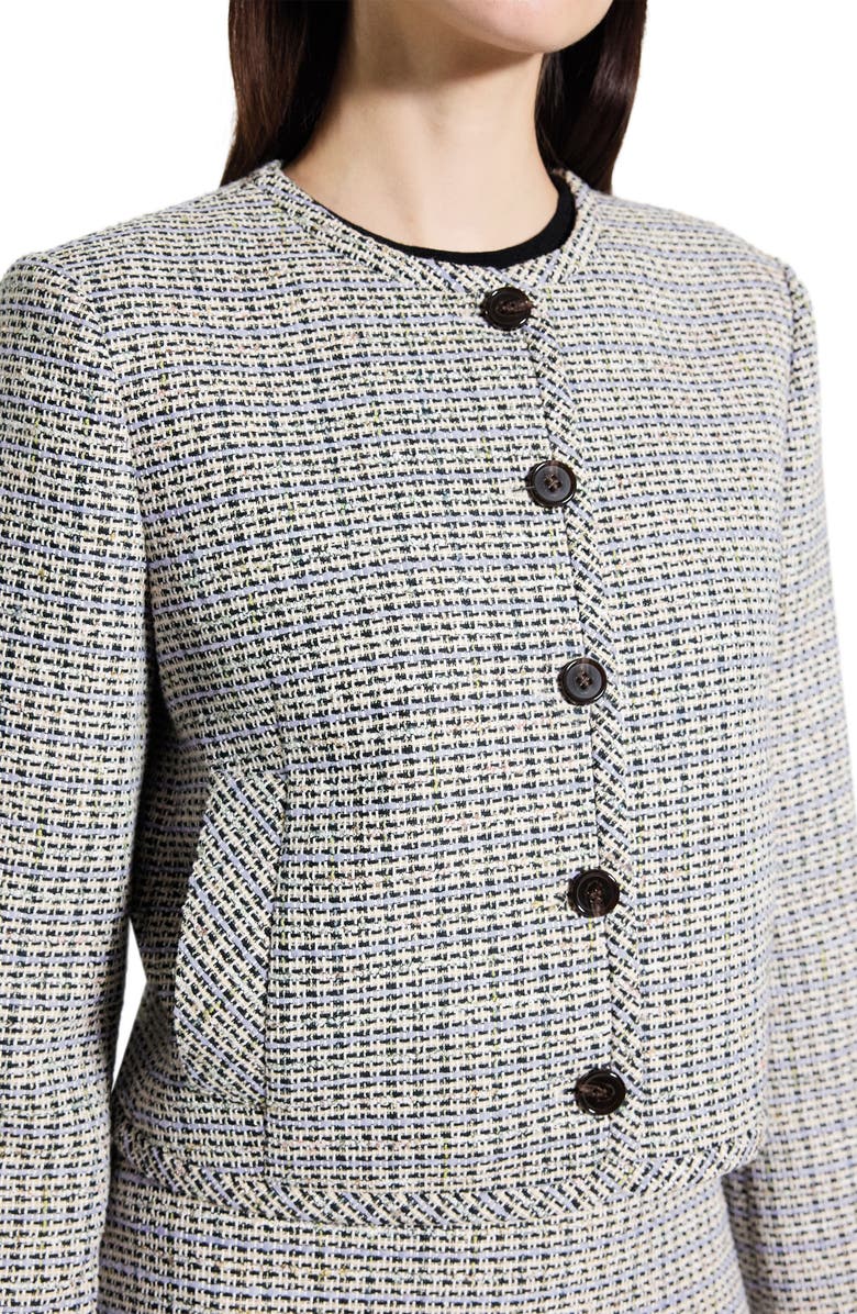 Theory Stripe Crop Jacket, Alternate, color, Lavender Multi