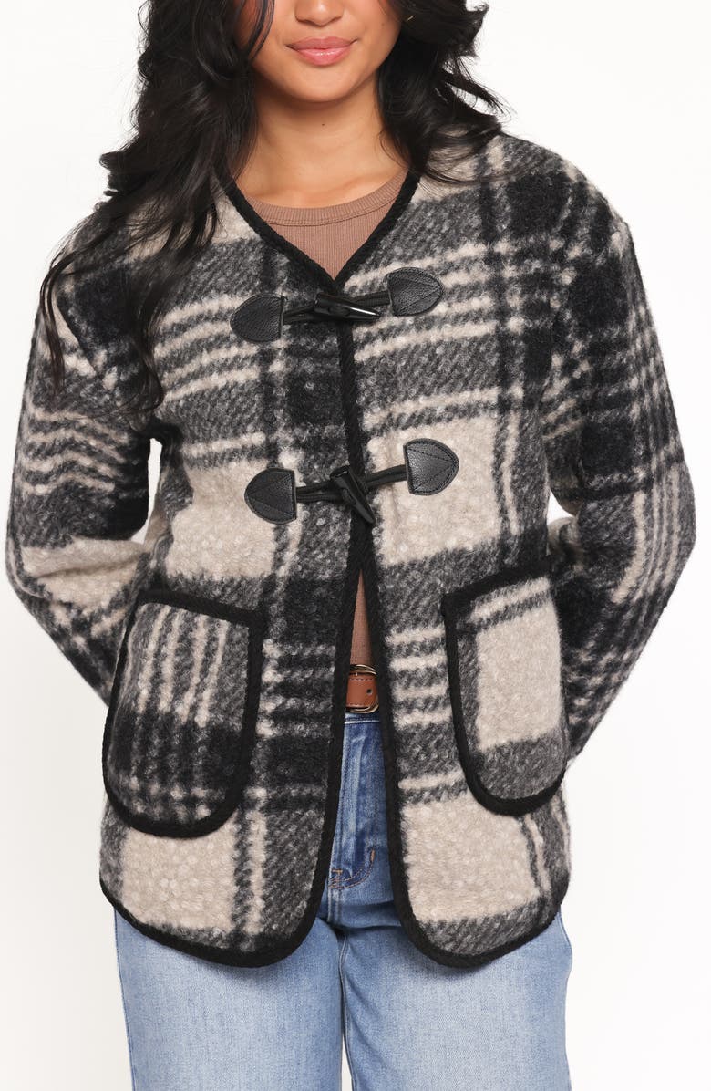 Petal & Pup Austin Plaid Jacket, Alternate, color, Black