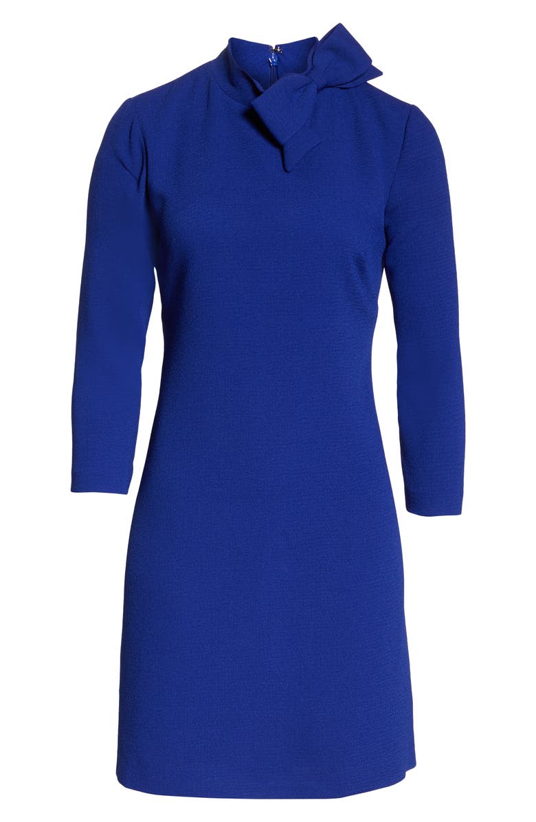 Eliza J Bow Neck Crepe Shift Dress, Alternate, color,