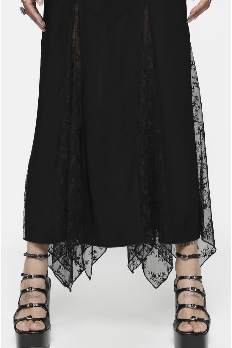 Endora Lace Side Panel Maxi Dress, Alternate, color, Black