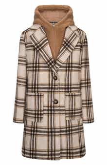 Kids' Plaid Jacket & Faux Fur Vest Set