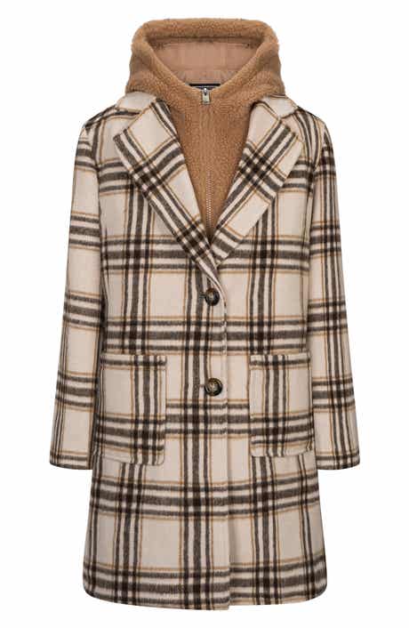 Kids' Plaid Jacket & Faux Fur Vest Set