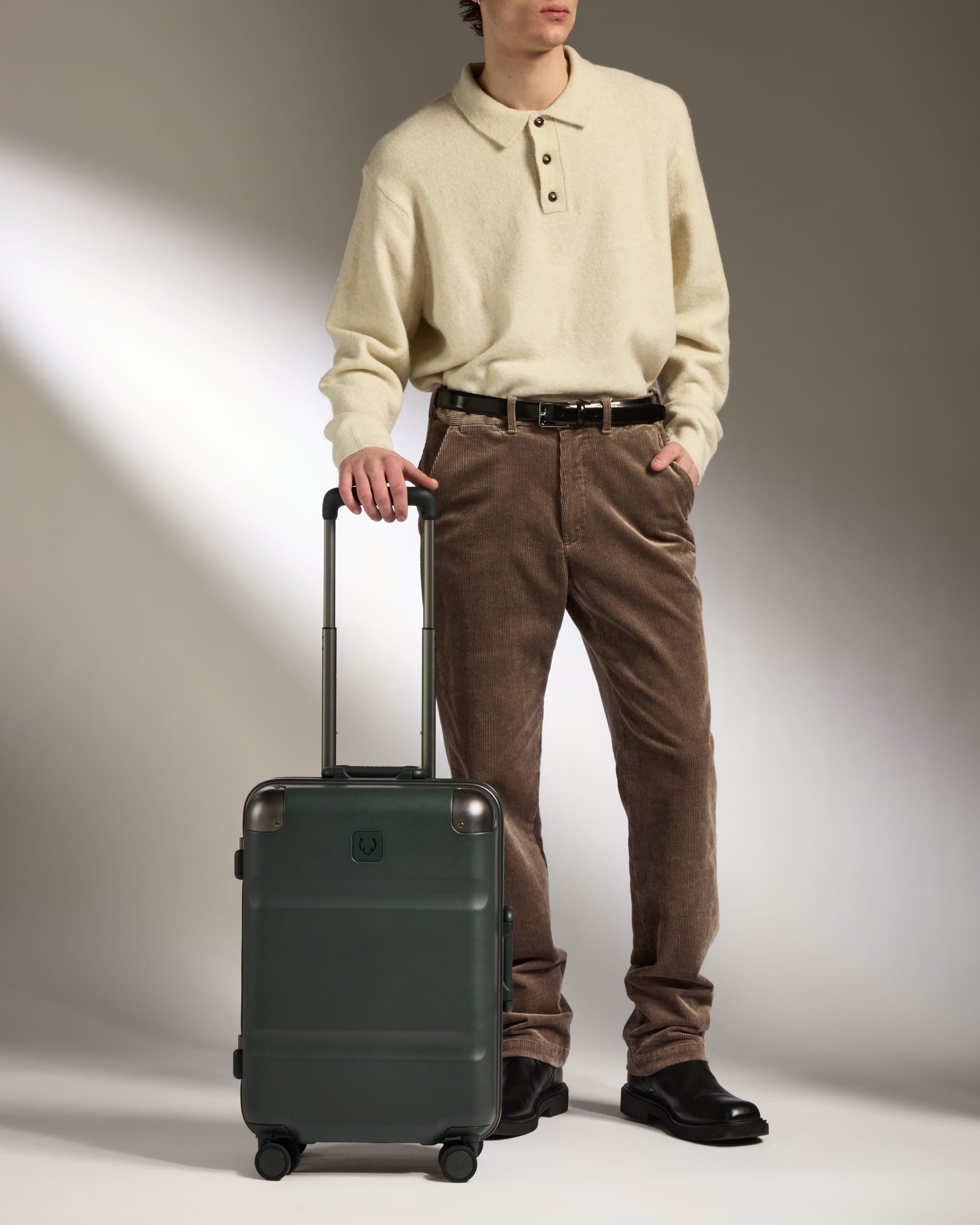 ANTLER Heritage Stripe Cabin Suitcase, Alternate, color, Dark Forest Green