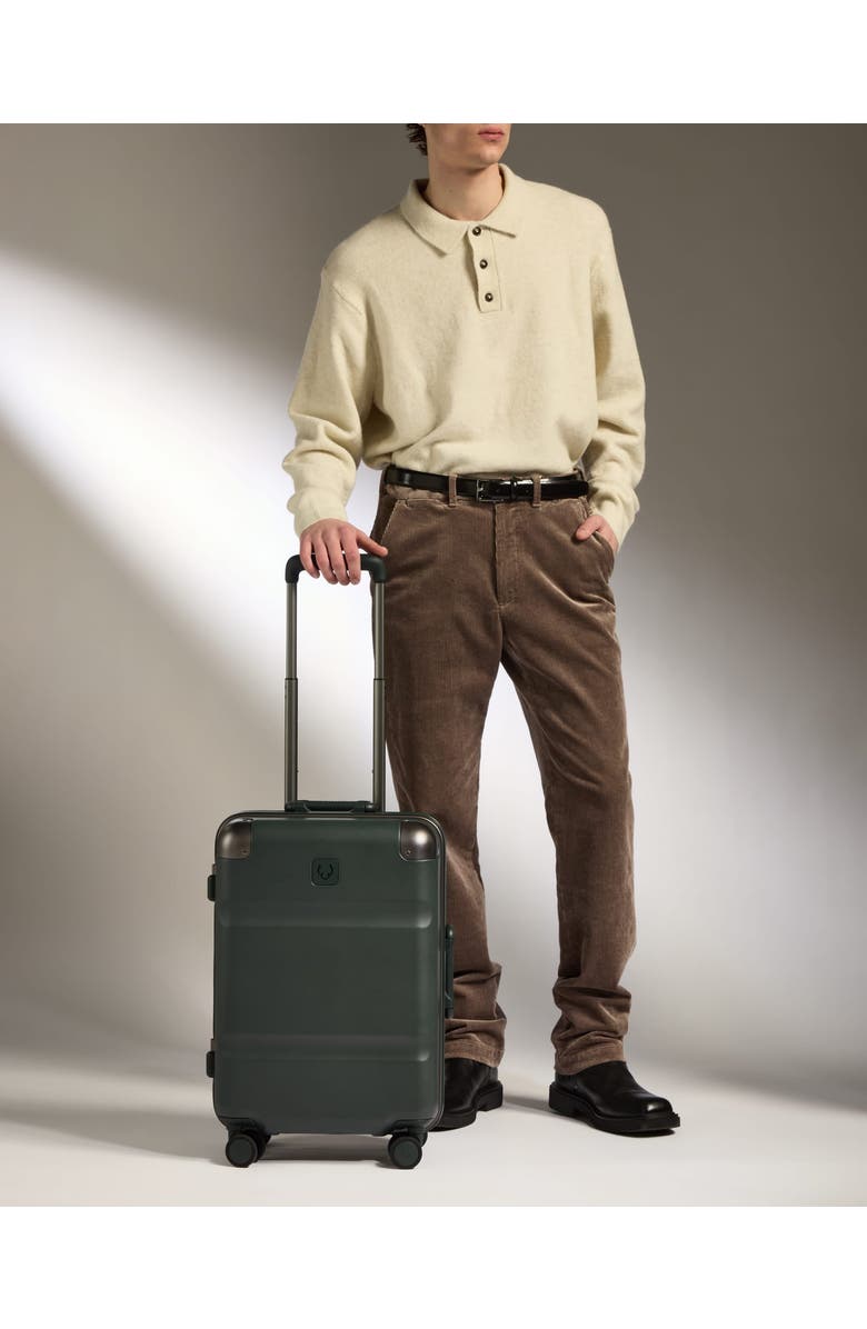 ANTLER Heritage Stripe Cabin Suitcase, Alternate, color, Dark Forest Green