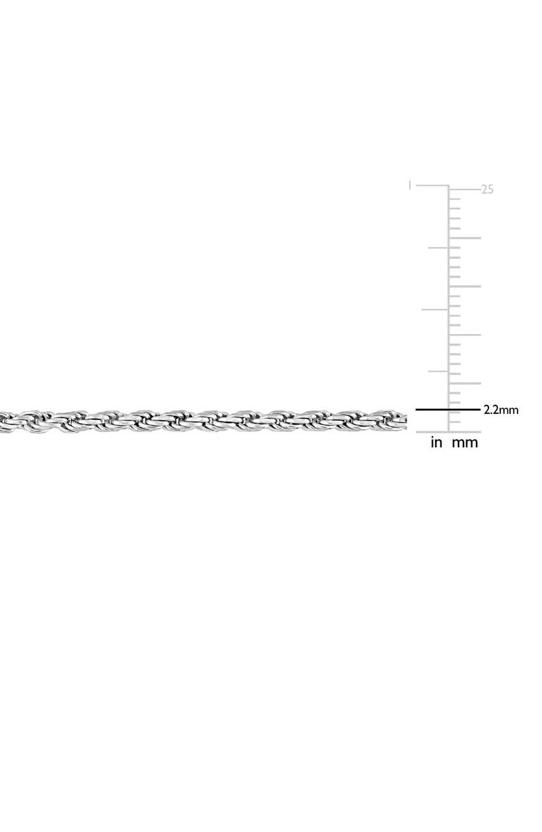 DELMAR Men's Rope Chain Necklace & Bracelet Set, Alternate, color, Silver