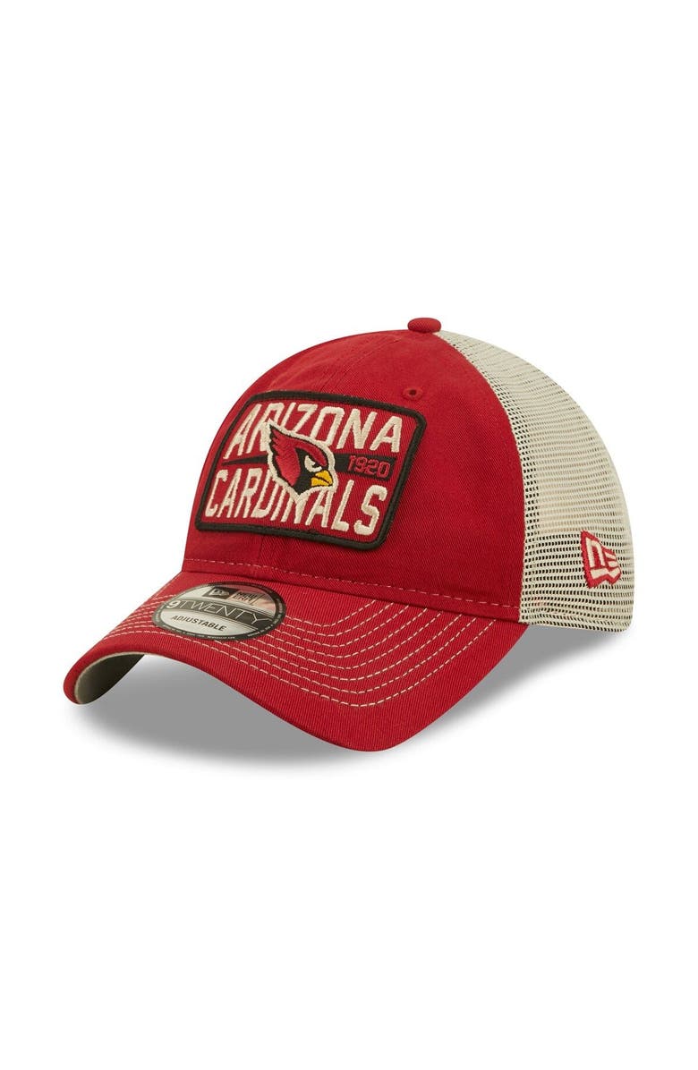 New Era Men's New Era  Cardinal/Natural Arizona Cardinals  Devoted Trucker 9TWENTY Snapback Hat, Main, color, 