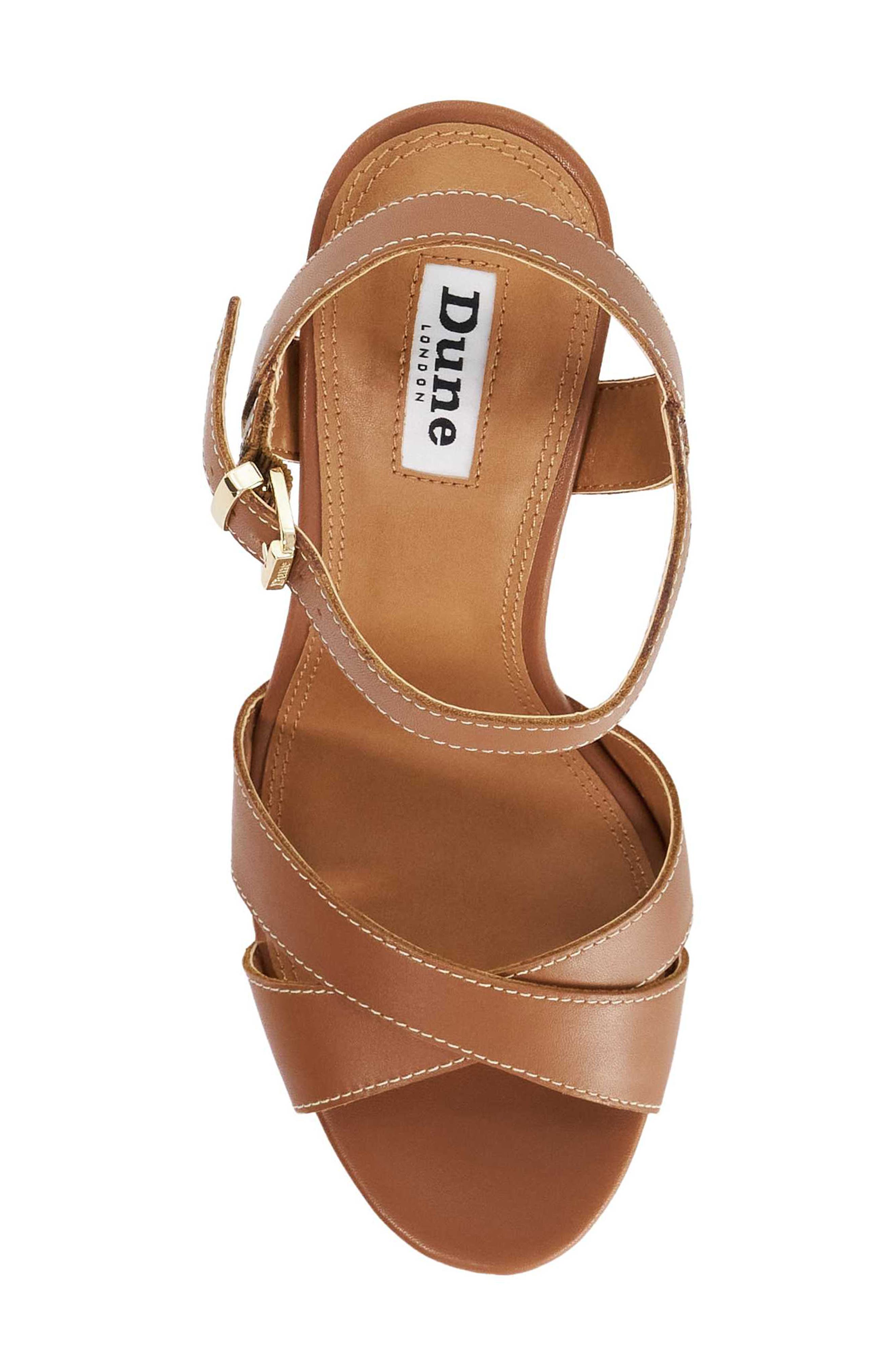 Dune London Monique Ankle Strap Platform Sandal, Alternate, color, Tan