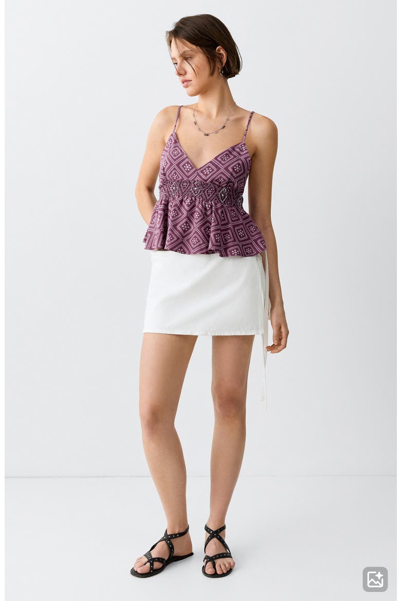 Geometric Print Smock Camisole, Alternate, color, LIGHT/ PASTEL PURPLE