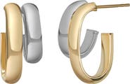 Bony Levy Two-Tone 14K Gold Hoop Earrings