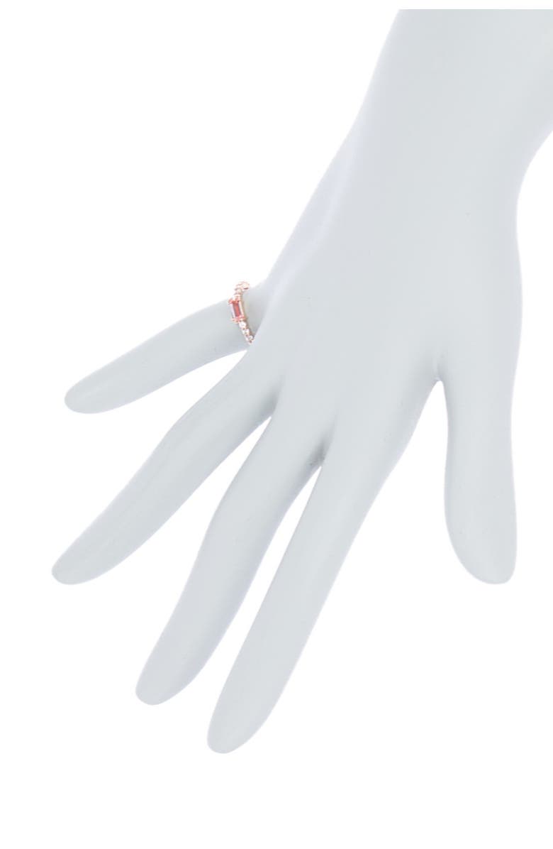 Swarovski Vittore 18K Rose Gold Plated Pink & Clear Swarovski Crystal Ring - Size 6, Alternate, color, 