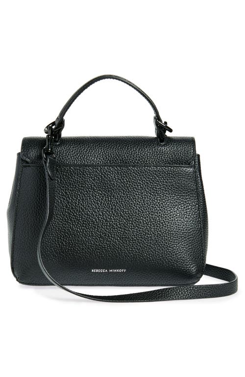 Rebecca Minkoff Darren Leather Top Handle Messenger Bag In Black