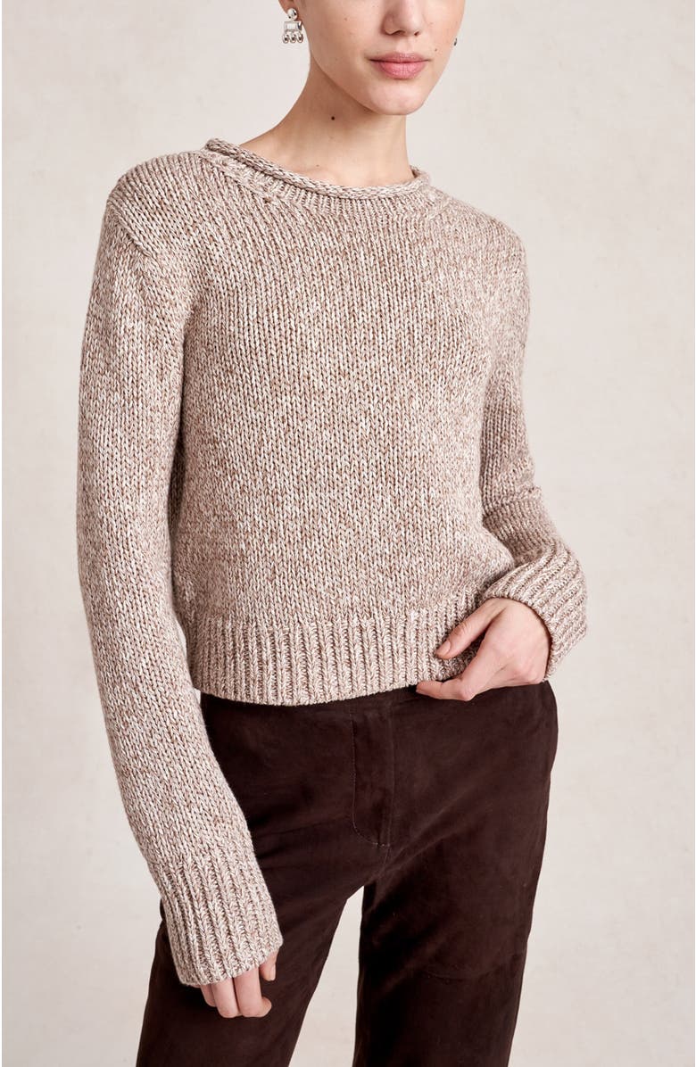 La Ligne Marled Mini Marina Sweater, Main, color, Marled Tan