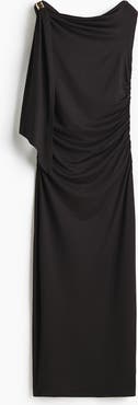 H&M Draped One-shoulder Dress