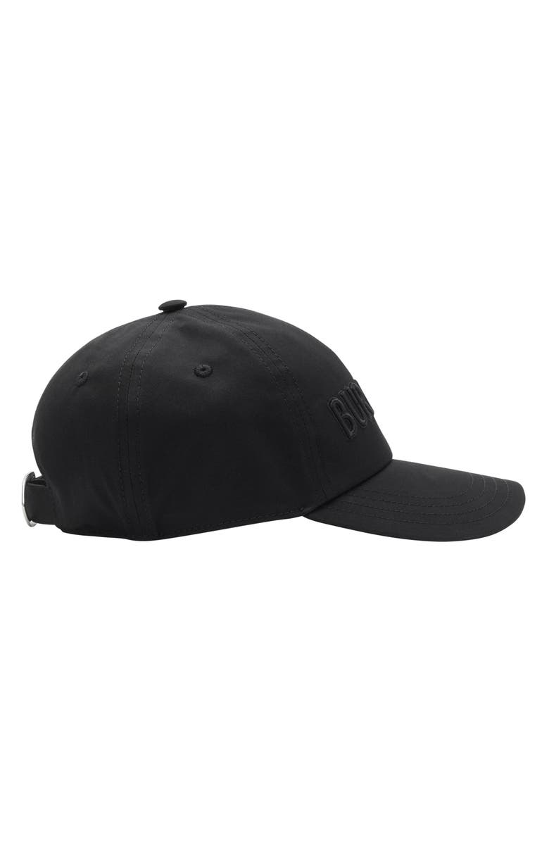 Burberry Embroidered Logo Cotton Gabardine Baseball Cap, Alternate, color, Black