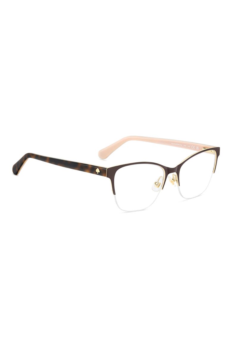 diandra 51mm rectangular optical glasses, Alternate, color, BROWN