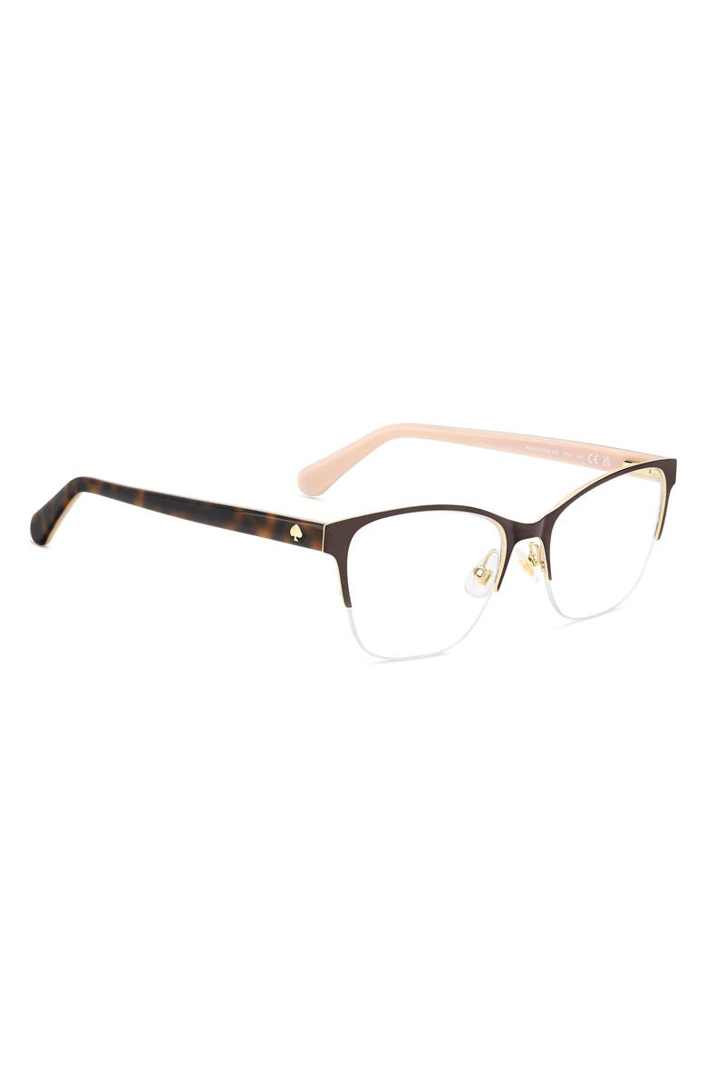 Kate Spade New York diandra 51mm rectangular optical glasses, Alternate, color, Brown