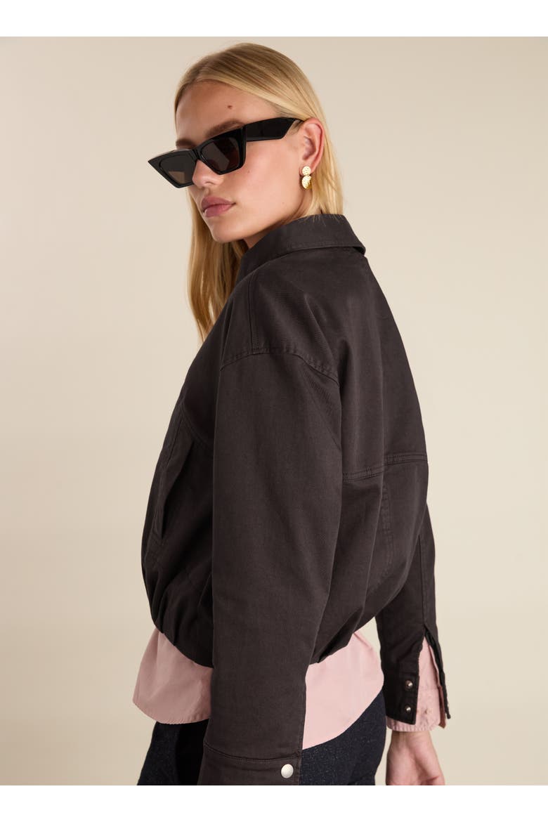 Esme Organic cotton Bomber Jacket, Alternate, color, Dark Chocolate
