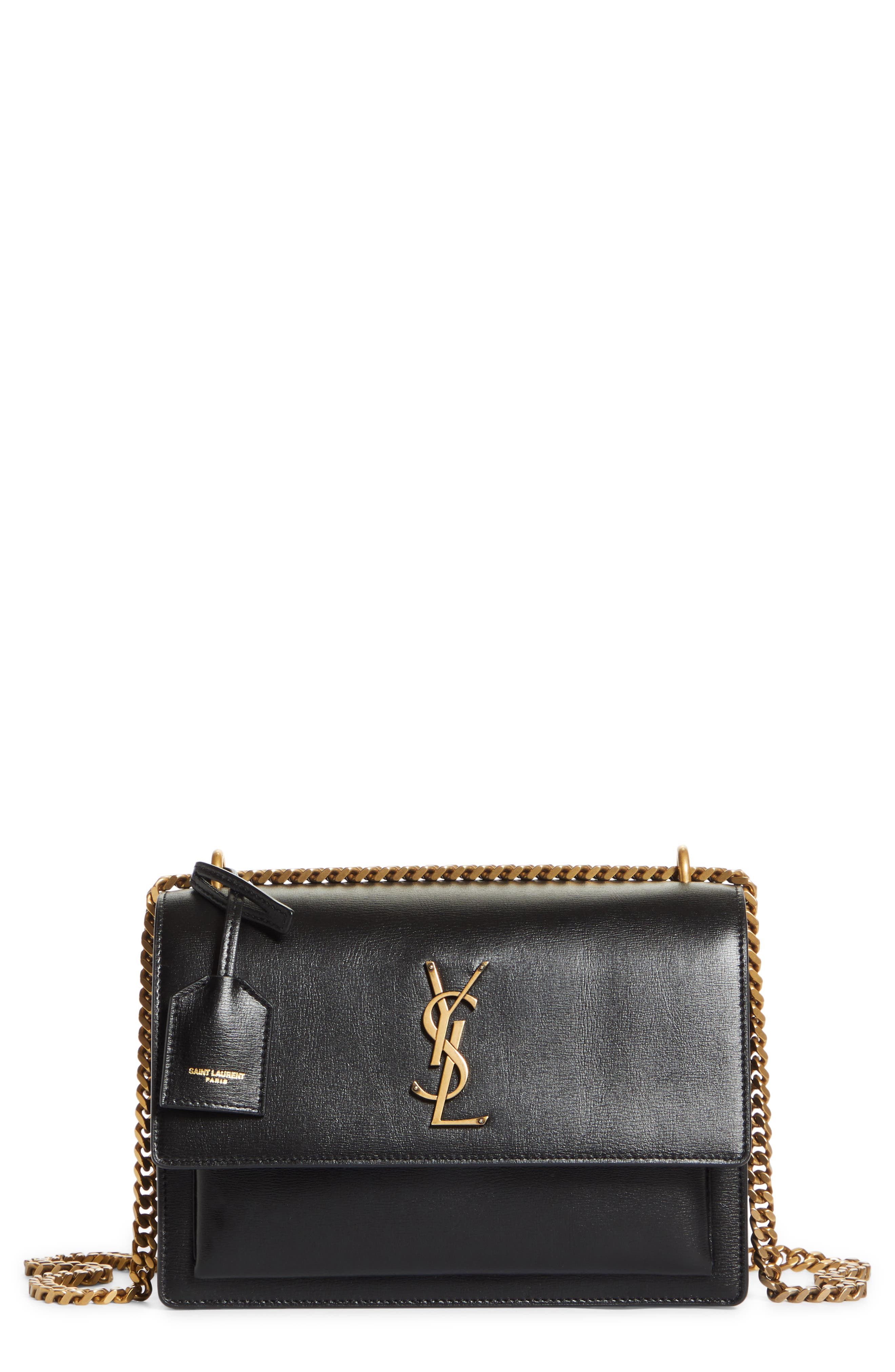 Saint Laurent Medium Sunset Leather Shoulder Bag, Main, color, 