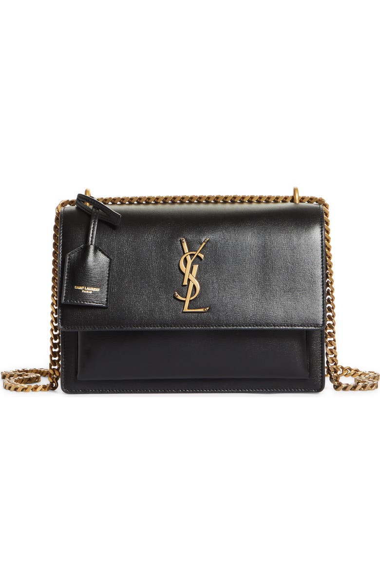 Saint Laurent Medium Sunset Leather Shoulder Bag, Main, color,