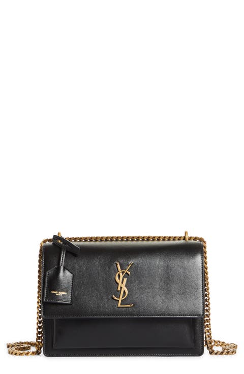 Medium Sunset Leather Shoulder Bag
