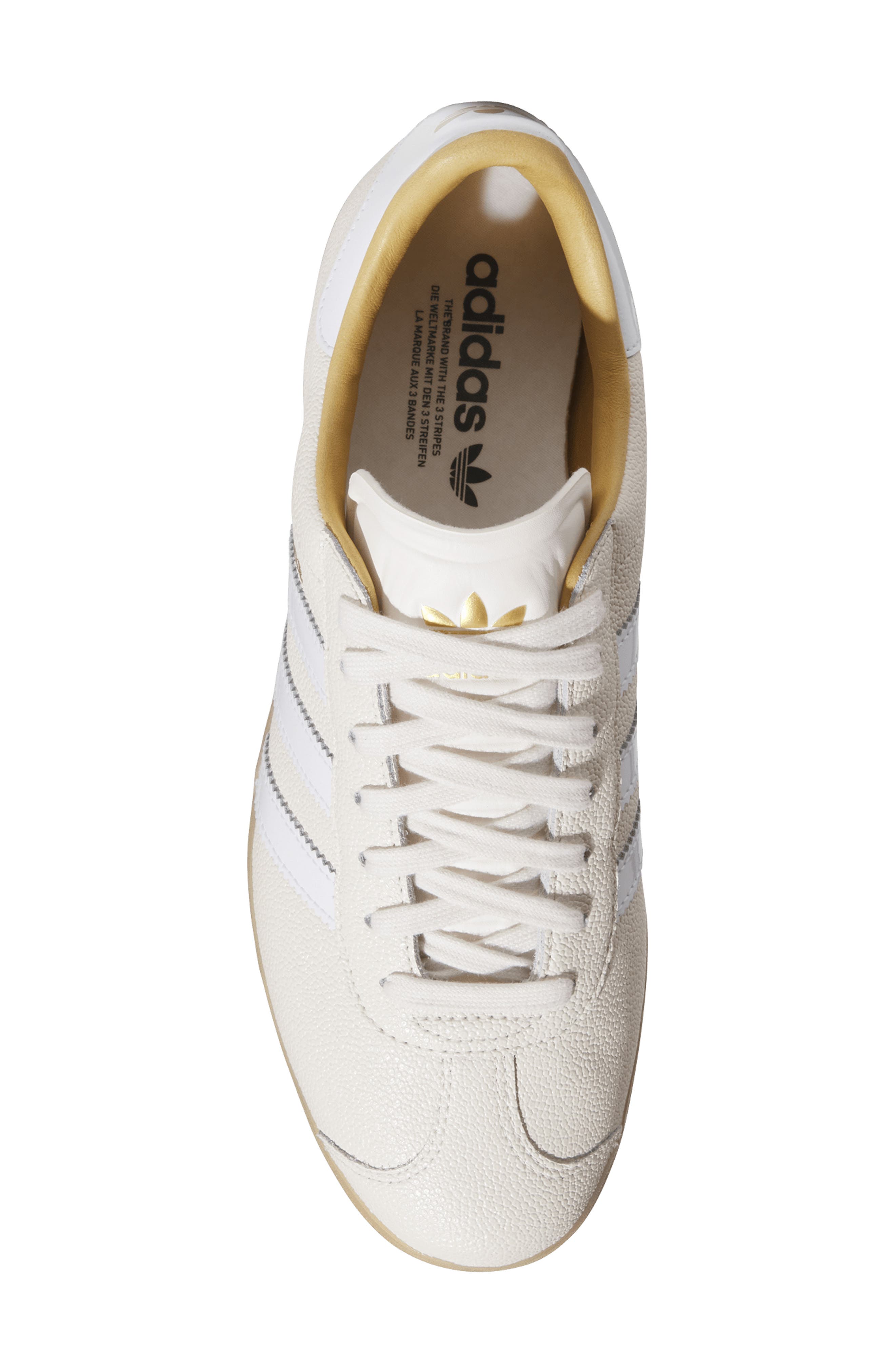 Gazelle Golf Sneaker, Alternate, color, CORE WHITE/ WHITE/ GUM