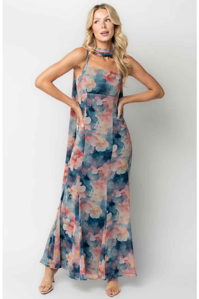 Province Maxi Dress, Main, color, Blue Multi