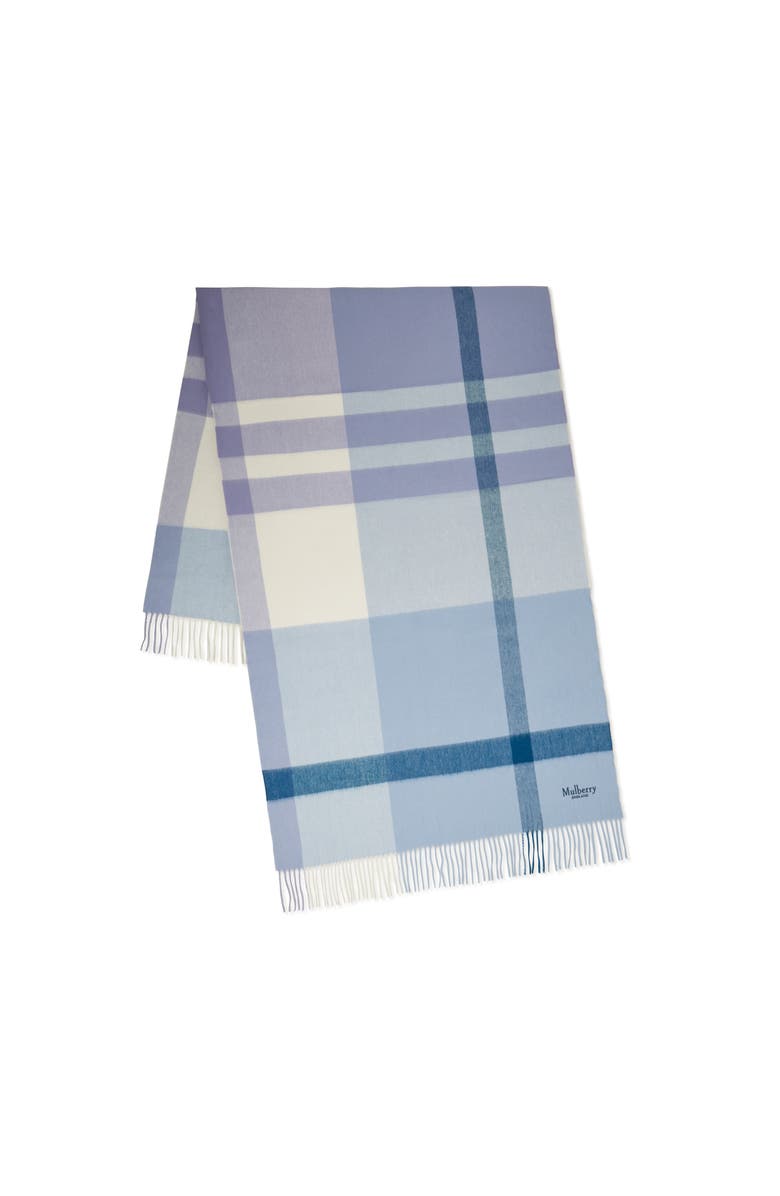 Mulberry Large Check Merino Wool Scarf, Main, color, 