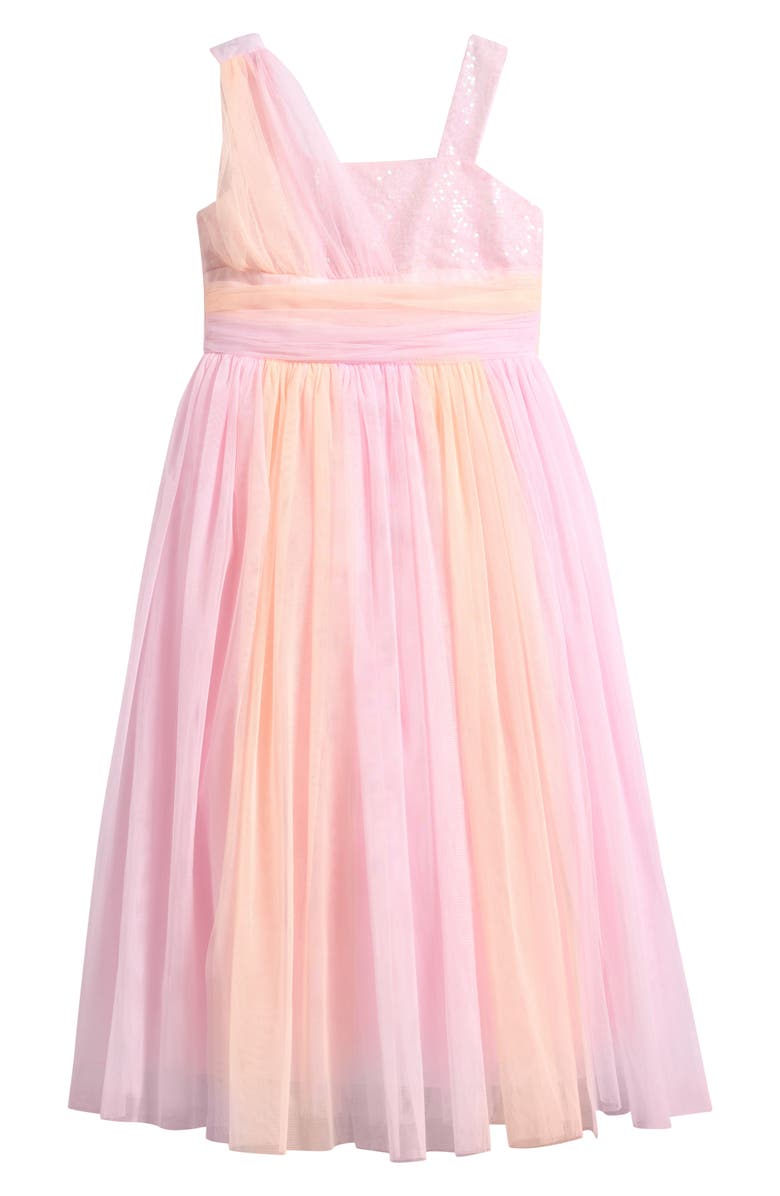 Iris & Ivy Kids' Glitter Asymmetric Dress, Main, color, Pink