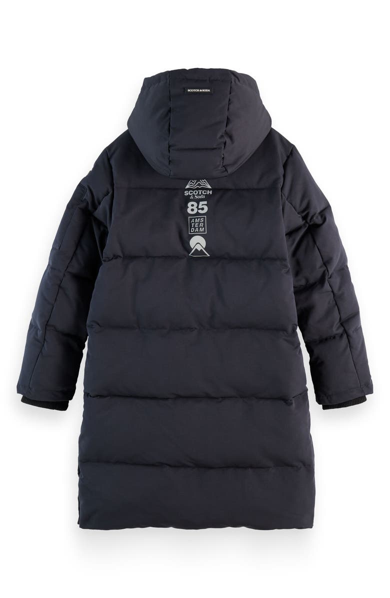 Scotch & Soda Kids' Insulated Hooded Puffer Coat, Alternate, color, Anthracite