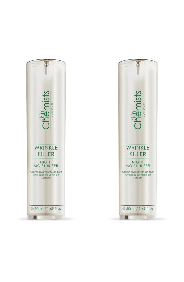 SKINCHEMISTS Wrinkle Killer 1% Syn-Ake Night Moisturiser 50ml x 2 Duo Set, Main, color, White