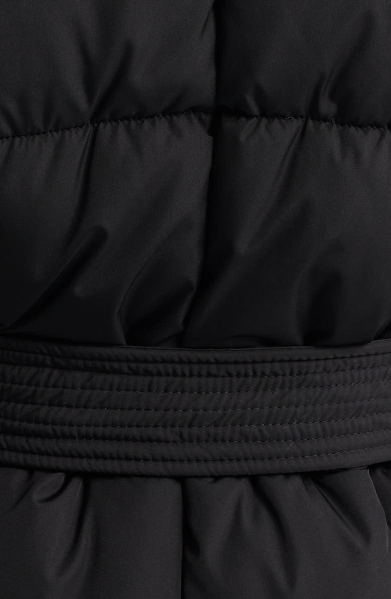 Michael Kors Faux Fur Trim Hooded Puffer Coat, Alternate, color, Black