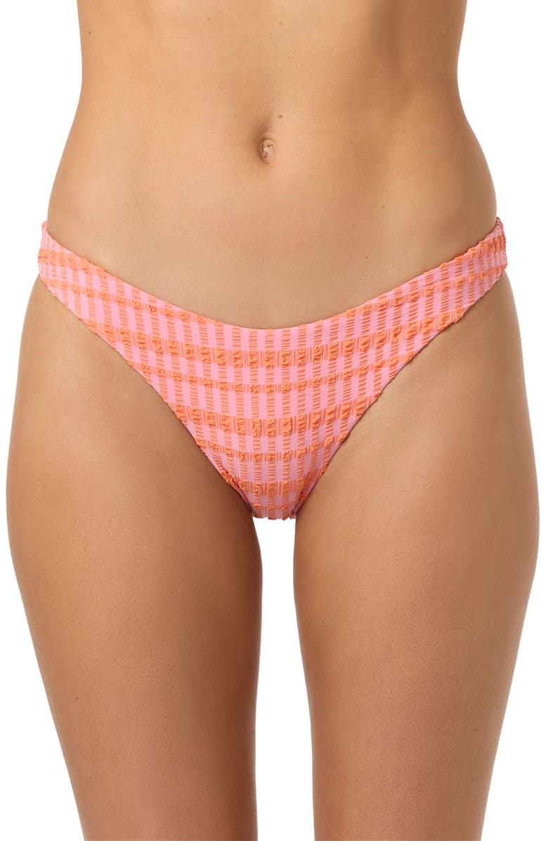 O'Neill Paradise Plaid Rockley Bikini Bottoms, Main, color, 
