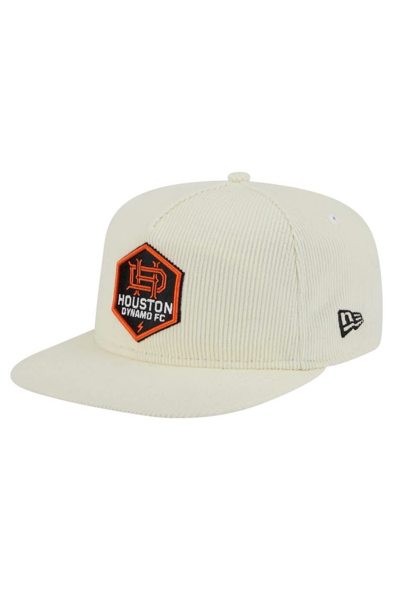Men's New Era  Cream Houston Dynamo FC 2025 Kickoff Snapback Golfer Hat, Main, color, Cream