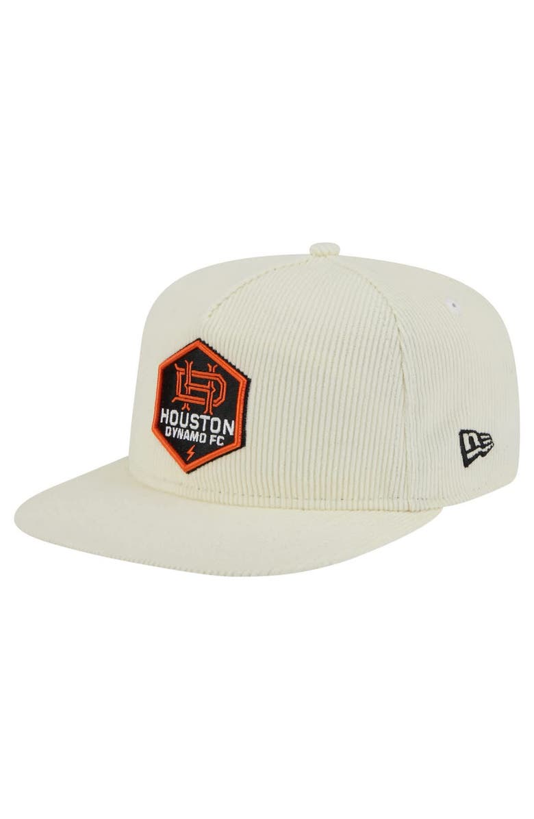 New Era Men's New Era Cream Houston Dynamo FC 2025 Kickoff Snapback Golfer Hat, Main, color, Cream