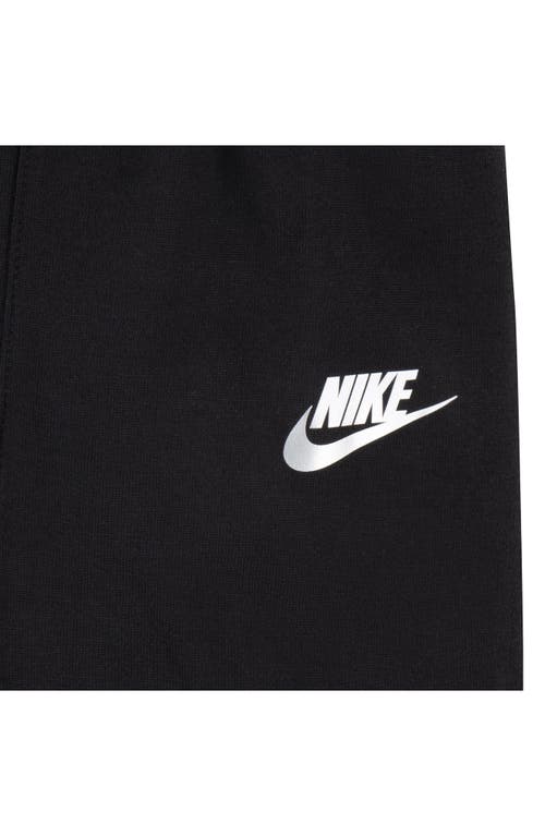 Nike Colorblock Puffer Vest, Long Sleeve Tee & Joggers Set In Black