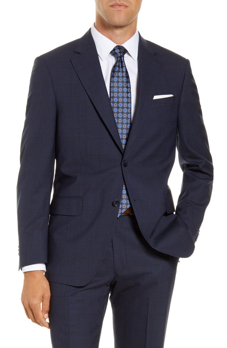 Peter Millar Classic Fit Plaid Wool Suit, Alternate, color,