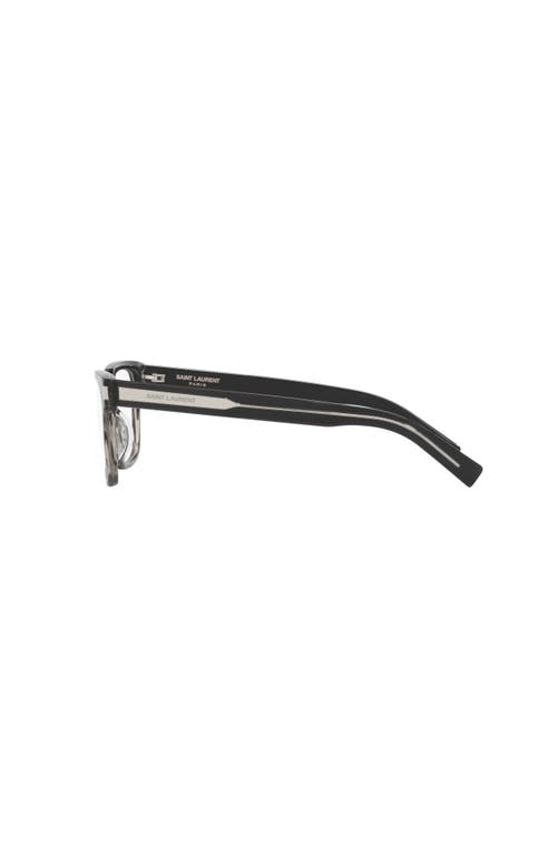 Saint Laurent 54mm Square Optical Glasses In Gray