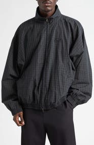 Balenciaga Loop Sports Icon Micro Tartan Technical Cotton Track Jacket