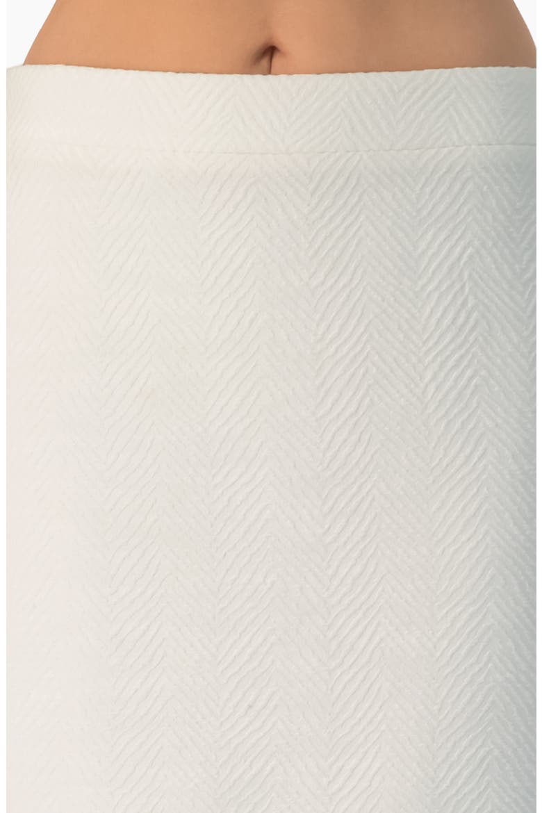 Sleek High-Waist Fitted Midi Skirt, Alternate, color, White